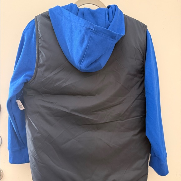 Old Navy Navy Puffer Vest with Bright Blue Hoodie - Picture 6 of 6